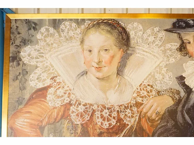 Wanddecoratie uitsnede schilderij ''voorname vrijage'' - afbeelding 2 van  3