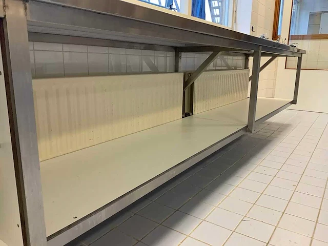 Wandgemonteerde rvs werktafel - afbeelding 6 van  7