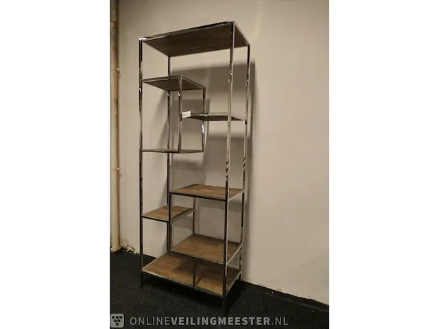 Wandkast met planken richmond interiors, blackbone silver - afbeelding 2 van  8