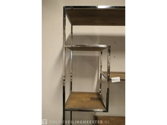Wandkast met planken richmond interiors, blackbone silver - afbeelding 4 van  8