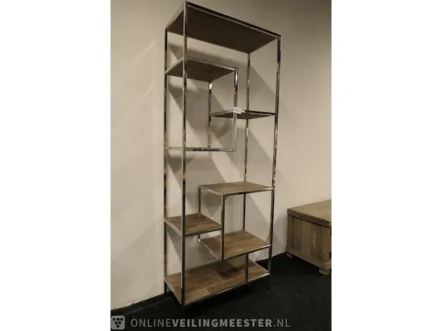 Wandkast met planken richmond interiors, blackbone silver - afbeelding 3 van  10