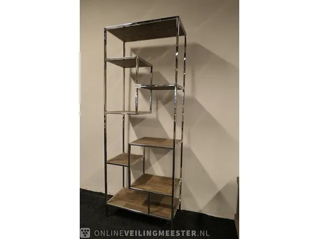 Wandkast met planken richmond interiors, blackbone silver - afbeelding 4 van  10