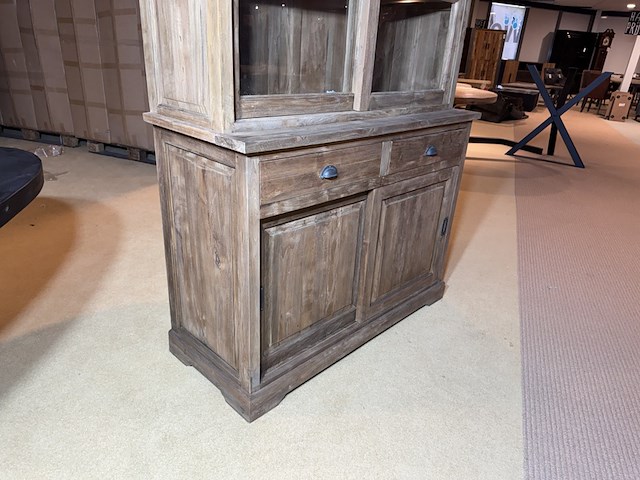 Wandkast, naturel teakhout - afbeelding 3 van  5