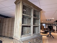 Wandkast, naturel teakhout - afbeelding 4 van  5