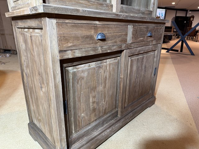 Wandkast, naturel teakhout - afbeelding 5 van  5