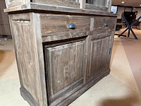 Wandkast, naturel teakhout - afbeelding 5 van  5