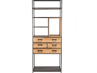 Wandkast van harte, samuel, grijs / chroom - afbeelding 1 van  3