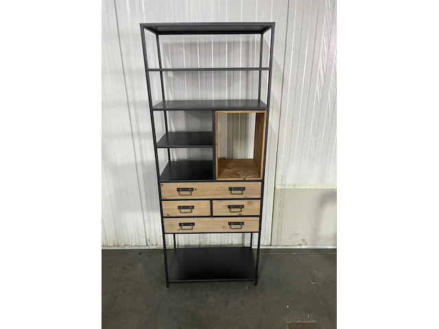 Wandkast van harte, samuel, grijs / chroom - afbeelding 2 van  3