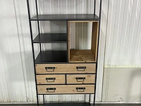 Wandkast van harte, samuel, grijs / chroom - afbeelding 2 van  3