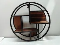 Wandkast zwart/bruin - afbeelding 1 van  4
