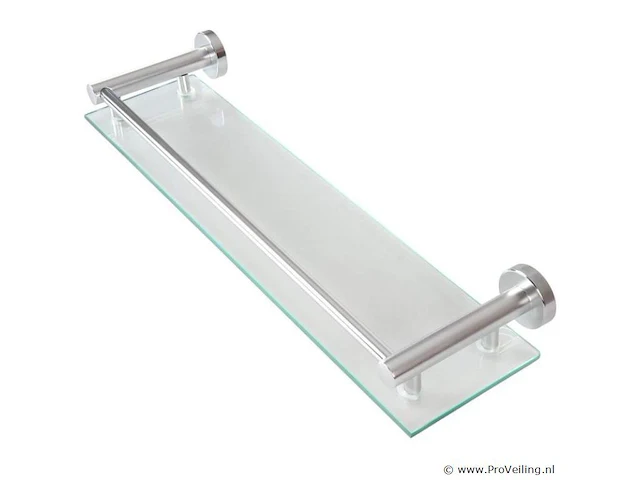 Wandplank - badkamer leg plank - glasplank - 48 x 14 x 6 cm - afbeelding 1 van  7