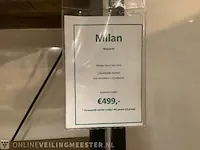 Wandrek mango hout met staal milan 120 cm, bruin/zwart - afbeelding 3 van  5