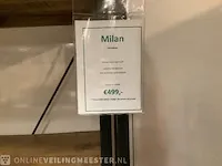 Wandrek mango hout met staal milan 120 cm, bruin/zwart - afbeelding 3 van  5