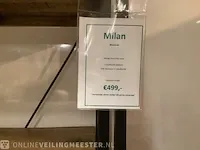 Wandrek mango hout met staal milan 120 cm, bruin/zwart - afbeelding 3 van  6