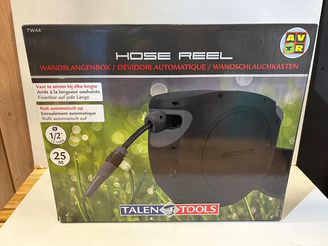 Wandslangbox 25 meter, talen tools - afbeelding 1 van  1