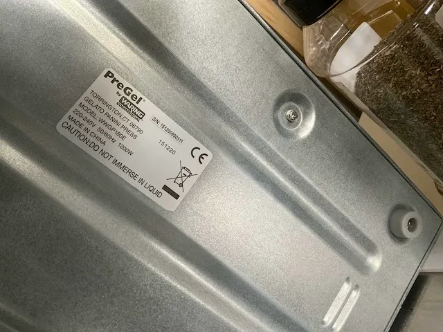 Waring pregel panini ice press - afbeelding 4 van  4