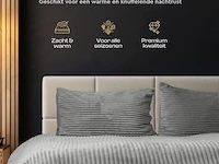 Warm wollig teddy dekbedovertrek 140x220cm grijs - afbeelding 6 van  8