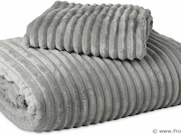 Warm wollig teddy dekbedovertrek 140x220cm grijs - afbeelding 8 van  8