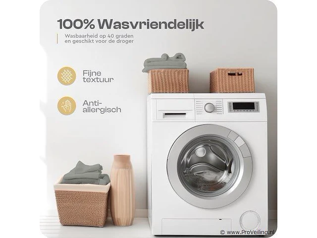 Warm wollig teddy dekbedovertrek 200x220cm grijs - afbeelding 6 van  7