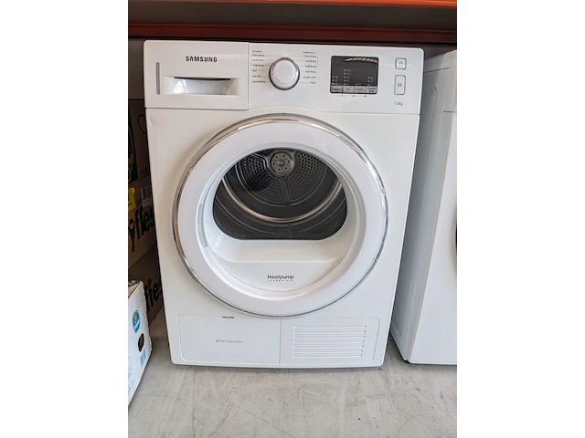 Warmte pomp droger 7.0 kg, samsung, dv70f5e2hgw, wit - afbeelding 1 van  9