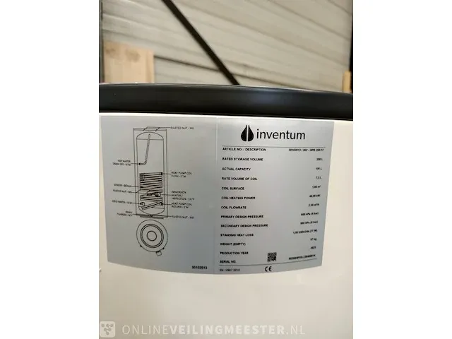 Warmtepomp boiler inventum, hpb-200 fz, 2023 - afbeelding 3 van  11