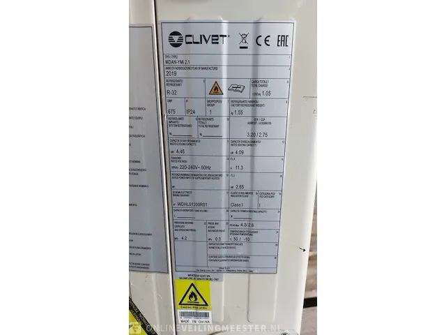 Warmtepomp clivet, mdan-ymi 2.1, bouwjaar 2019 - afbeelding 5 van  5