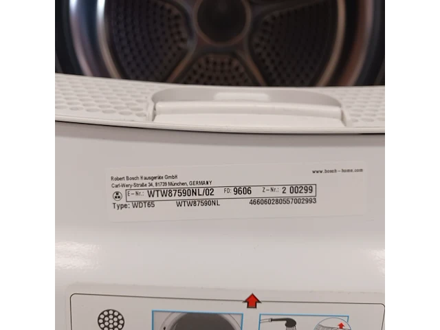 Warmtepomp droger 9.0 kg, bosch serie 8 a++, 87590nl - afbeelding 9 van  9