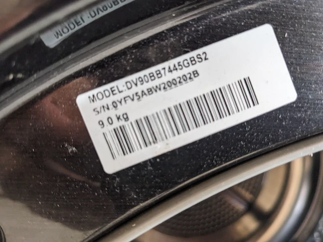 Warmtepomp droger, samsung, dv90bb7445gbs2 - afbeelding 8 van  9