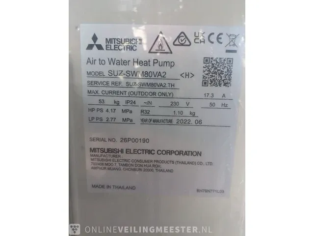 Warmtepomp met buitenunit mitsubishi - afbeelding 9 van  12