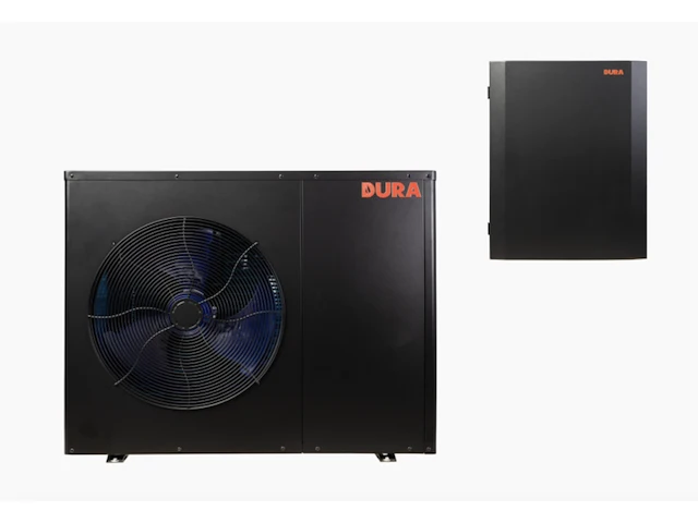 Warmtepomp split unit 5-7kw durawell, dhp-070-050-s, zwart - afbeelding 1 van  2