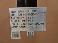 Warmtepomp split unit 7-9kw durawell, dhp-090-070-s, zwart, 2024 - afbeelding 3 van  3