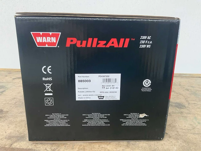 Warn pullzall elektrische hijslier 450kg / 230v / 4,6 mtr lierkabel - afbeelding 5 van  11
