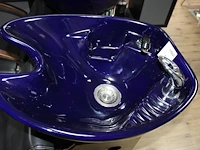 Was unit met kantelbare kom en stoel met kunstlederen zitting. - afbeelding 6 van  6