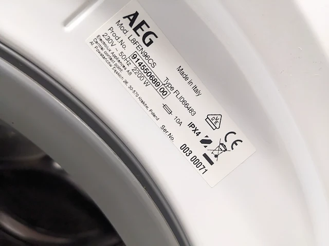 Wasautomaat 9.0 kg, aeg, fl1066483 - afbeelding 8 van  9
