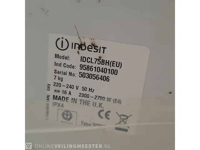 Wasdroger indesit, idcl75bh - afbeelding 9 van  9