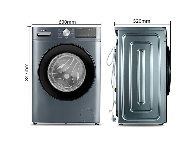 Wasmachine 8 kg 16 programma's space pro chiq, cfl80-14586im3xa - afbeelding 2 van  3