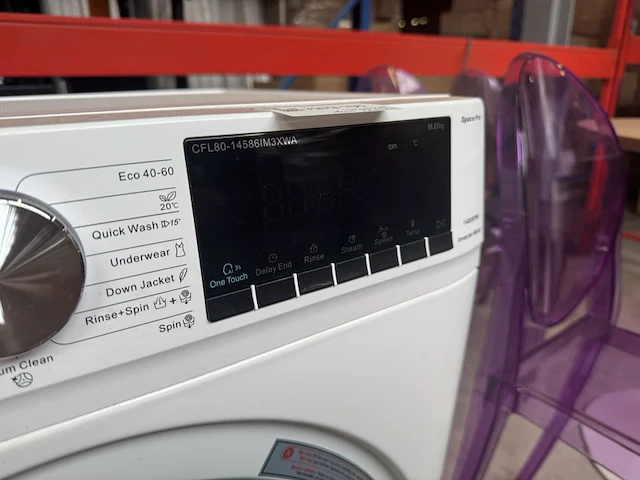 Wasmachine 8 kg 16 programma's space pro chiq, cfl80-14586im3xwa - afbeelding 4 van  4