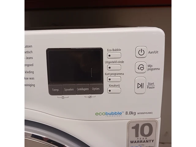 Wasmachine 8.0 kg, samsung eco bubble, wf8064sawq - afbeelding 3 van  8
