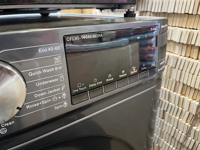 Wasmachine 9 kg 16 programma's space pro chiq, cfl90-14586im3xa - afbeelding 4 van  4