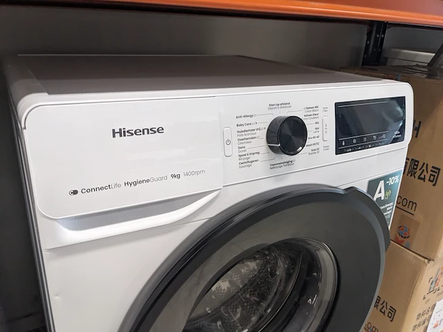 Wasmachine 9.0 kg hisense connect life, wf343943bw, wit - afbeelding 2 van  9