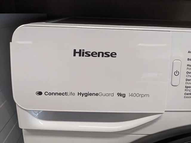 Wasmachine 9.0 kg hisense connect life, wf343943bw, wit - afbeelding 3 van  9