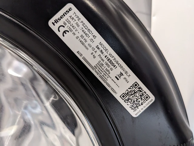 Wasmachine 9.0 kg hisense connect life, wf343943bw, wit - afbeelding 8 van  9