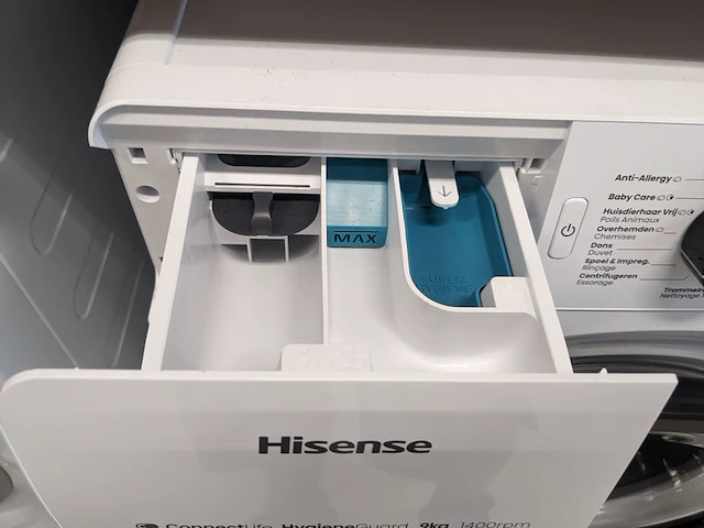 Wasmachine 9.0 kg hisense connect life, wf343943bw, wit - afbeelding 9 van  9