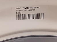 Wasmachine eco bubble, samsung, ww80m76nn2m a++ - afbeelding 10 van  10