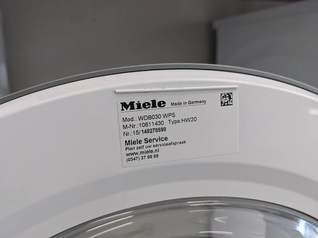Wasmachine miele eco, wdb030 wps - afbeelding 9 van  9