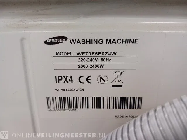 Wasmachine samsung, wf70f5eoz4w - afbeelding 4 van  12