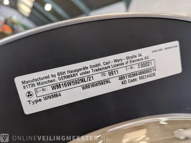 Wasmachine siemens, iq700 - afbeelding 9 van  10
