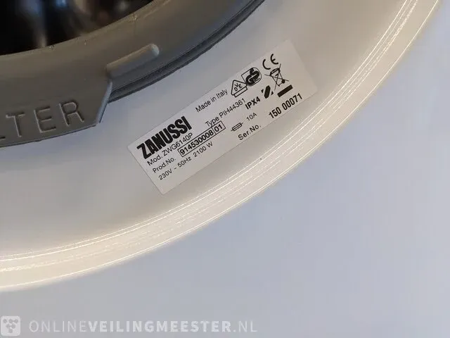 Wasmachine zanussi, zwg6140p - afbeelding 7 van  8