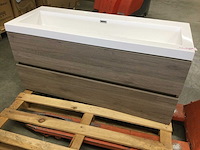 Wastafel 120x46 cm met onderkast. - afbeelding 1 van  3