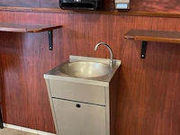 Wastafel, rvs incl. tork handdoekdispenser met sensor & zeepdispenser